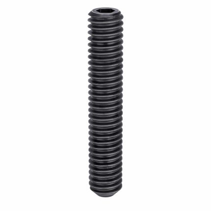 Socket Set Screw: 5/16"-18 Thread Size, 1 3/4 in Overall Lg, Flat pt, Alloy Steel, Socket, 100 PK