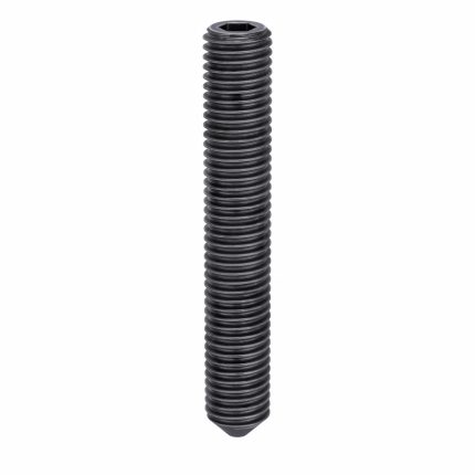 Socket Set Screw: 5/8"-11 Thread Size, 4 in Overall Lg, Cup pt, Alloy Steel, Black Oxide, 5 PK