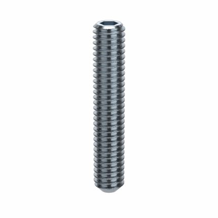 Socket Set Screw: 5/16"-18 Thread Size, 1 3/4 in Overall Lg, Flat pt, Alloy Steel, Socket, 100 PK