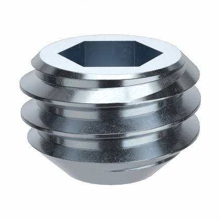Socket Set Screw: 3/8"-16 Thread Size, 1/4 in Overall Lg, Flat pt, Alloy Steel, Zinc Plated, 100 PK