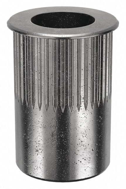 Rivet Nut: 5/16"-18 Thread Size, 53/64 in Overall Lg, 17/32 in Insert Dia, Round, Steel, 25 PK