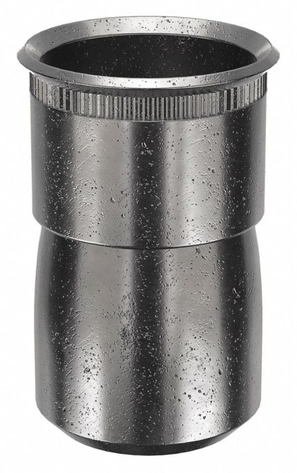 Rivet Nut: #6-32 Thread Size, 3/8 in Overall Lg, 7/32 in Insert Dia, Round, Steel, Steel, 100 PK