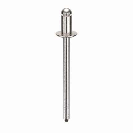 Blind Rivet,1 5/16 in L,1/8 in dia,PK500: Inch, 1 5/16 in Overall Lg, 7/32 in Body Lg, Dome, 500 PK