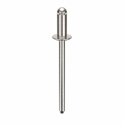 Blind Rivet,1 47/71" L,0.156" dia,PK500: Inch, 1 21/32 in Overall Lg, 23/64 in Body Lg, Dome, 500 PK