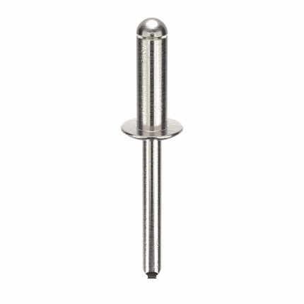 Blind Rivet,2 2/25 in L,1/4 in dia,PK100: Inch, 2 5/64 in Overall Lg, 3/4 in Body Lg, Dome, 100 PK