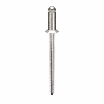 Blind Rivet,1 15/41" L,1/8" dia,PK500: Inch, 1 23/64 in Overall Lg, 9/32 in Body Lg, Plain, 500 PK