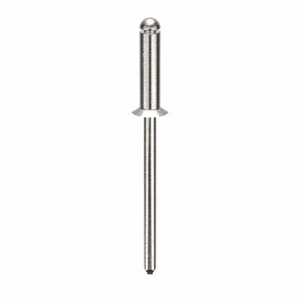 Blind Rivet,1 47/85" L,1/8" dia,PK500: Inch, 1 35/64 in Overall Lg, 15/32 in Body Lg, Plain, 500 PK