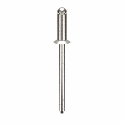Blind Rivet,1 5/7" L,0.156" dia,PK500: Inch, 1 23/32 in Overall Lg, 27/64 in Body Lg, Plain, 500 PK