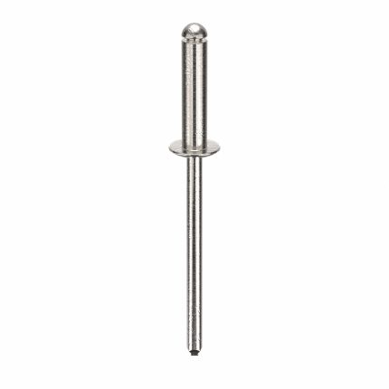 Blind Rivet,1 5/8 in L,1/8 in dia,PK500: Inch, 1 5/8 in Overall Lg, 17/32 in Body Lg, Dome, 500 PK