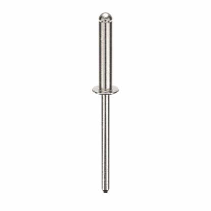 Blind Rivet,2 1/10" L,0.156" dia,PK500: Inch, 2 3/32 in Overall Lg, 51/64 in Body Lg, Dome, 500 PK