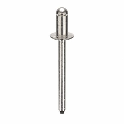 Blind Rivet,1 40/63" L,0.188" dia,PK250: Inch, 1 41/64 in Overall Lg, 21/64 in Body Lg, Dome, 250 PK
