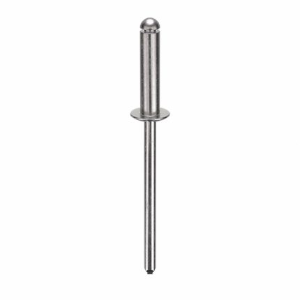 Blind Rivet,1 5/8 in L,1/8 in dia,PK500: Inch, 1 5/8 in Overall Lg, 17/32 in Body Lg, Dome, 500 PK
