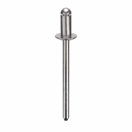 Blind Rivet,1 3/5" L,0.156" dia,PK500: Inch, 1 19/32 in Overall Lg, 19/64 in Body Lg, Dome, 500 PK