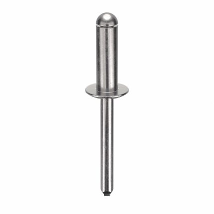 Blind Rivet,2 2/25 in L,1/4 in dia,PK100: Inch, 2 5/64 in Overall Lg, 3/4 in Body Lg, Dome, 100 PK