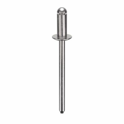 Blind Rivet,1 47/71" L,0.156" dia,PK500: Inch, 1 21/32 in Overall Lg, 23/64 in Body Lg, Dome, 500 PK