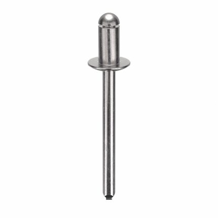 Blind Rivet,1 40/63" L,0.188" dia,PK250: Inch, 1 41/64 in Overall Lg, 21/64 in Body Lg, Dome, 250 PK