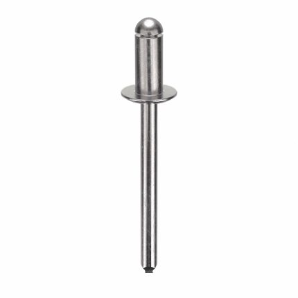 Blind Rivet,1 23/33" L,0.188" dia,PK250: Inch, 1 45/64 in Overall Lg, 25/64 in Body Lg, Dome, 250 PK