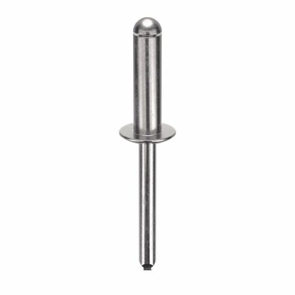 Blind Rivet,2 8/39 in L,1/4 in dia,PK100: Inch, 2 13/64 in Overall Lg, 7/8 in Body Lg, Dome, 100 PK
