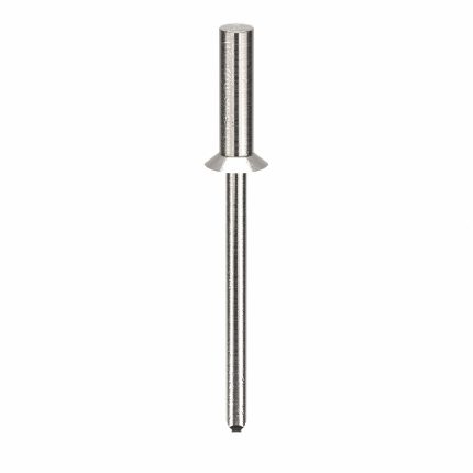Blind Rivet,1 19/34" L,1/8" dia,PK500: Inch, 1 9/16 in Overall Lg, 29/64 in Body Lg, Plain, 500 PK