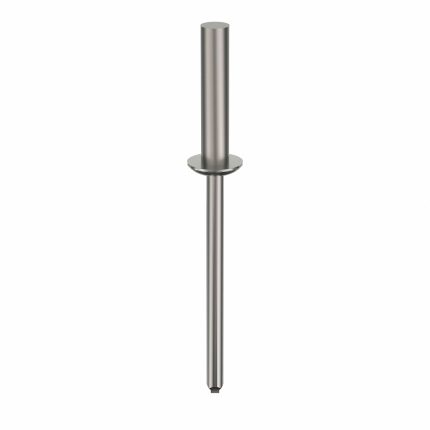 Blind Rivet,1 31/43" L,1/8" dia,PK500: Inch, 1 23/32 in Overall Lg, 39/64 in Body Lg, Dome, 500 PK