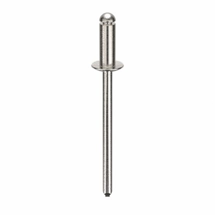Blind Rivet,1.423" L,0.125" dia,PK500: Inch, 1 27/64 in Overall Lg, 21/64 in Body Lg, Dome, 500 PK
