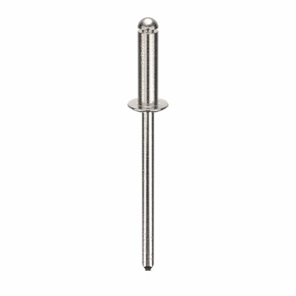 Blind Rivet,1.549" L,0.125" dia,PK500: Inch, 1 35/64 in Overall Lg, 29/64 in Body Lg, Dome, 500 PK