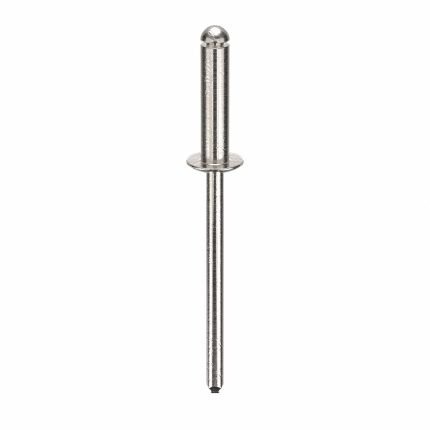 Blind Rivet,1.612" L,0.125" dia,PK500: Inch, 1 39/64 in Overall Lg, 33/64 in Body Lg, Dome, 500 PK