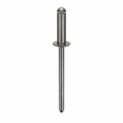 Blind Rivet,1.835" L,0.156" dia,PK500: Inch, 1 53/64 in Overall Lg, 17/32 in Body Lg, Dome, 500 PK