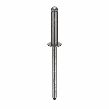 Blind Rivet,2 in L,0.156 in dia,PK500: Inch, 2 in Overall Lg, 23/32 in Body Lg, Dome, Steel, 500 PK