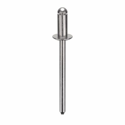 Blind Rivet,1.65 in L,0.156 in dia,PK500: Inch, 1 21/32 in Overall Lg, 11/32 in Body Lg, 500 PK