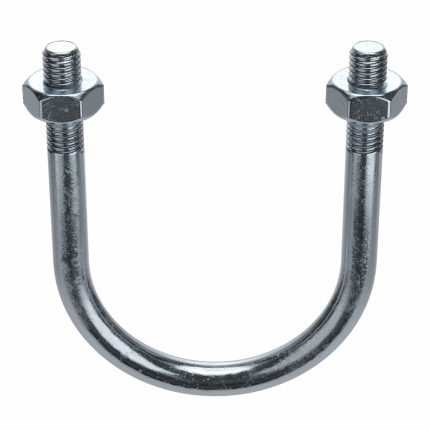 Standard U-Bolt: Steel, Zinc Plated, 1/2"-13 Thread Size, 3 1/2 in Inside Wd/Dia, 5 in Inside Ht