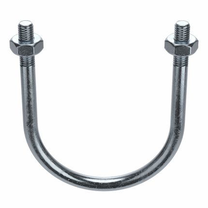 Standard U-Bolt: Steel, Zinc Plated, 1/2"-13 Thread Size, 4 1/2 in Inside Wd/Dia, 6 in Inside Ht