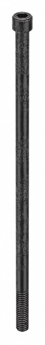 Socket Head Cap Screw: 5/16"-18 Thread Size, 8 in Lg, Std, Black Oxide, Steel, 1/4 in Drive, 5 PK