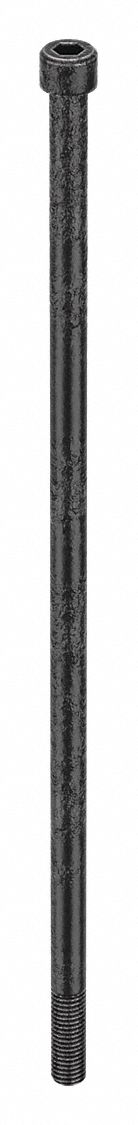 Socket Head Cap Screw: 1/2"-13 Thread Size, 15 1/2 in Lg, Std, Black Oxide, Steel, 5 PK