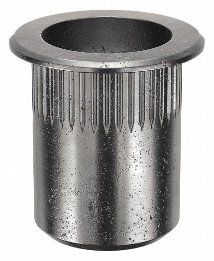Rivet Nut: 5/16"-18 Thread Size, 23/32 in Overall Lg, 17/32 in Insert Dia, Round, Steel, 10 PK