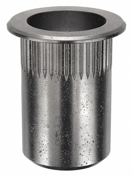 Rivet Nut: 5/16"-18 Thread Size, 27/32 in Overall Lg, 17/32 in Insert Dia, Round, Steel, 10 PK