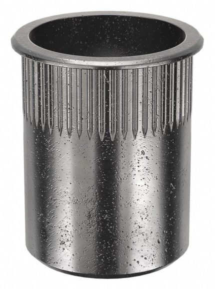 Rivet Nut: M8-1.25 Thread Size, 18.1 mm Overall Lg, 13.5 mm Insert Dia, Round, Steel, Steel, 10 PK