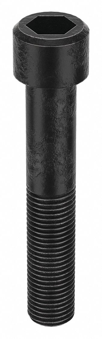 Socket Head Cap Screw: 7/16"-20 Thread Size, 2 1/2 in Lg, Std, Black Oxide, Alloy Steel, 50 PK