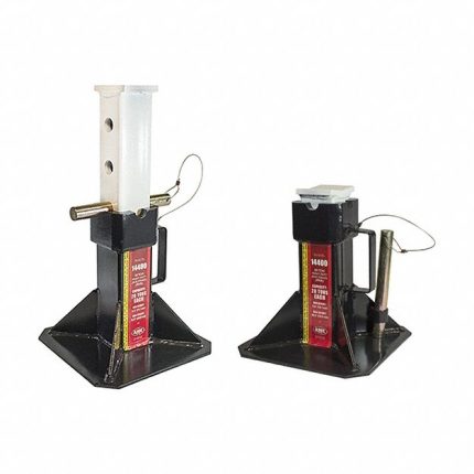 TITAN Jack Stand: Pin Adjustment, 40 ton Load Capacity, 19 7/8 in Max Extended Ht, Square, 1 PR