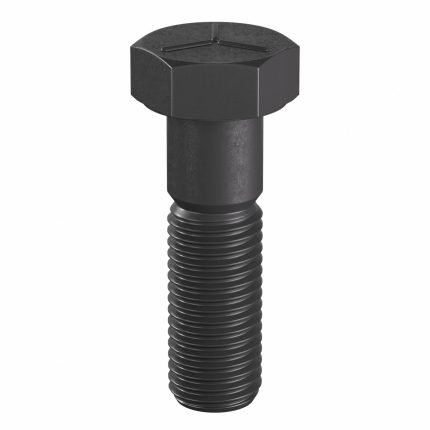 Hex Head Cap Screw: Steel, Grade 5, Black Oxide, 1 1/8"-7, Coarse, 3 3/4 in lg, Inch, SAE J429, 5 PK
