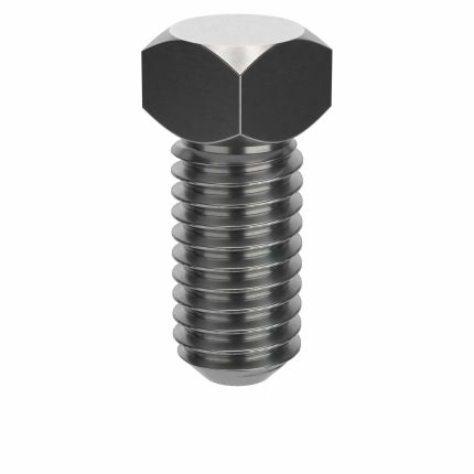 Socket Set Screw: 3/8"-16 Thread Size, 3/4 in Overall Lg, Cup pt, Stainless Steel, Plain, 1,500 PK