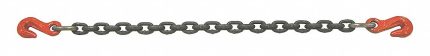 LIFTALLOY Single Leg Chain Sling: 9/32 in Chain Trade Size, 100 Chain Grade, Grab Hook, Alloy Steel