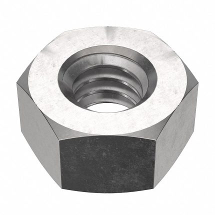 Hex Nut: 1/4"-20 Thread, 7/16 in Hex Wd, 7/32 in Hex Ht, Stainless Steel, 316, Plain