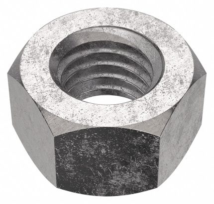 Hex Nut: 1/2"-13 Thread, 3/4 in Hex Wd, 7/16 in Hex Ht, Stainless Steel, 316, Plain