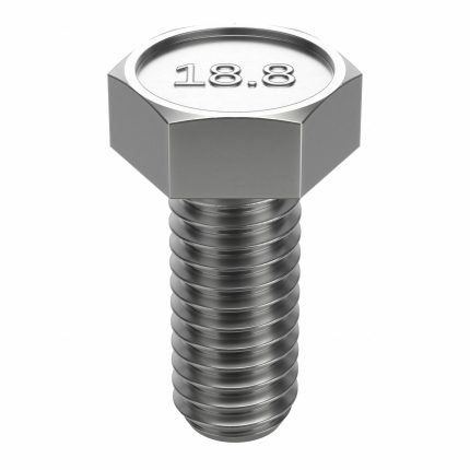 Hex Head Cap Screw: Stainless Steel, A2, NL-19, 5/16"-18, Coarse, 3/4 in lg, Fully Threaded, 100 PK