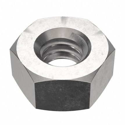 Hex Nut: 1/4"-20 Thread, 1/2 in Hex Wd, 15/64 in Hex Ht, Stainless Steel, 18-8, NL-19, 50 PK
