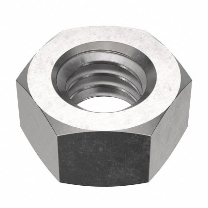 Hex Nut: 5/16"-18 Thread, 9/16 in Hex Wd, 19/64 in Hex Ht, Stainless Steel, 18-8, NL-19, 50 PK