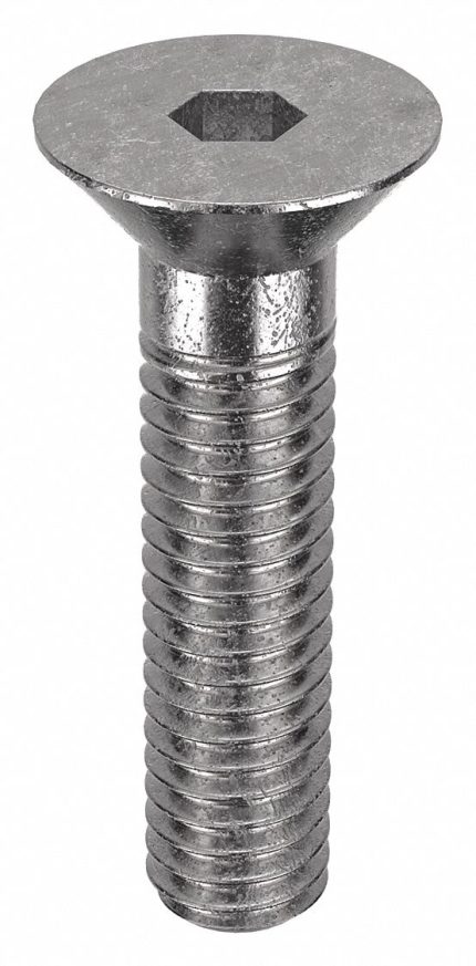 Socket Flat Head Screw: 5/16"-18 Thread Size, 1 1/4 in Lg, Flat, NL-19, Stainless Steel, 18-8, 25 PK