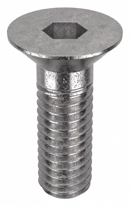 Socket Flat Head Screw: M6-1 Thread Size, 16 mm Lg, Flat, NL-19, Stainless Steel, 18-8, 25 PK