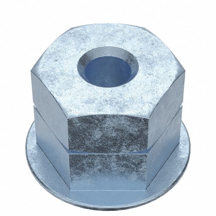 Lock Nut: 2-Piece Wedge, M16-1.5 Thread Size, Steel, Not Graded, Zinc-Coated, 24 mm Hex Wd, 50 PK